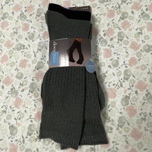 2 Pair Pack - West Loop (Walgreens) Men's Dress Socks - 1 Gray, 1 Black - NWT